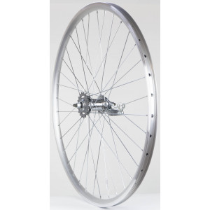 Rear wheel 28" Velosteel single speed hub, DoubleWall silver rim