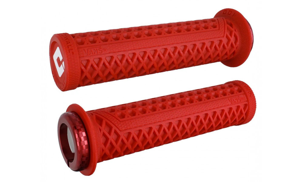 Ручки руля ODI Vans v2.1 MTB Lock-on 135mm White/Red-Red 