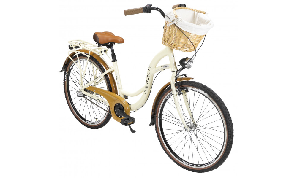 Bicycle AZIMUT Sarema ALU 26" 3-speed 2023 cream semi-matt - 2