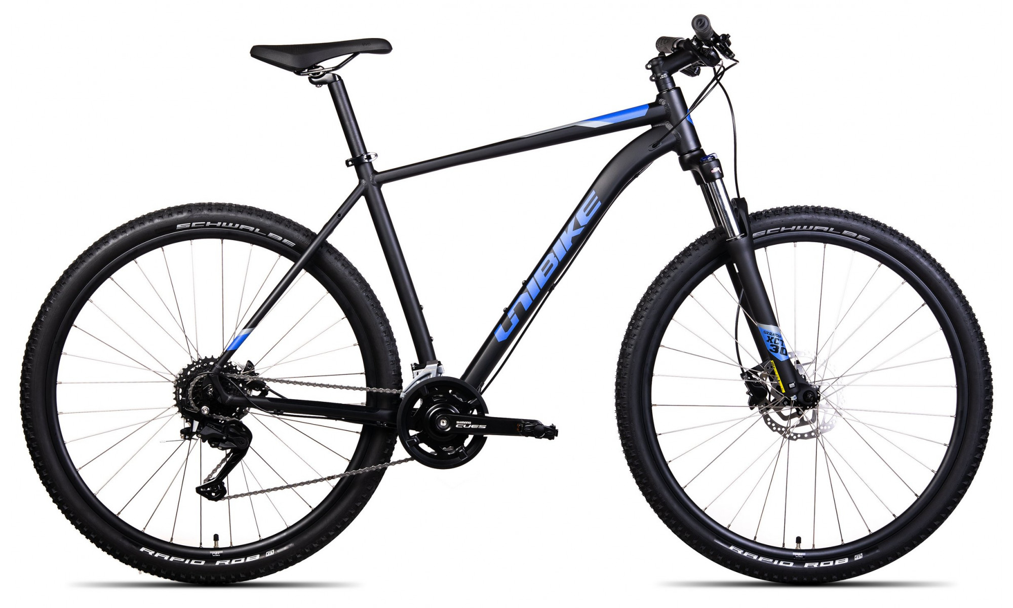 Āåėīńčļåä Unibike Shadow 29 2024 black-blue-17" 