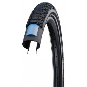 Шина 27.5" Schwalbe Marathon Plus Tour HS 619, Perf Wired 55-584 / 27.5x2.15 Addix E Black-Reflex