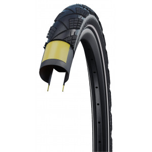 Шина 28" Schwalbe Marathon Efficiency HS 617, Evo Fold. 40-622 / 28x1.50, 700x38C Super Race Addix Race Black-Reflex