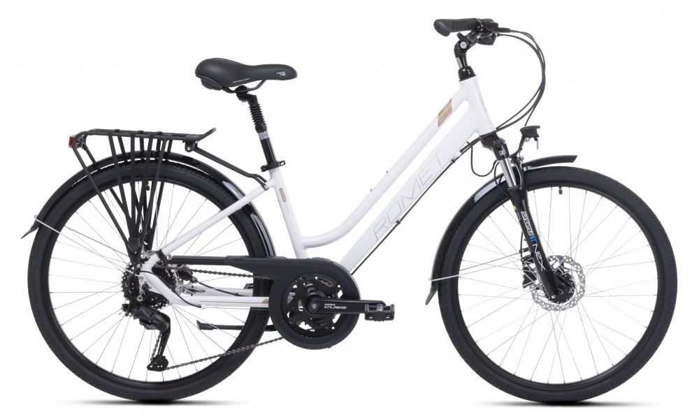 Bicycle Romet Gazela 26 3 CS 2025 white-gold 