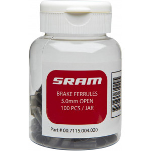 Наконечники панциря тормозного троса SRAM 5mm alu 100шт. bottle black