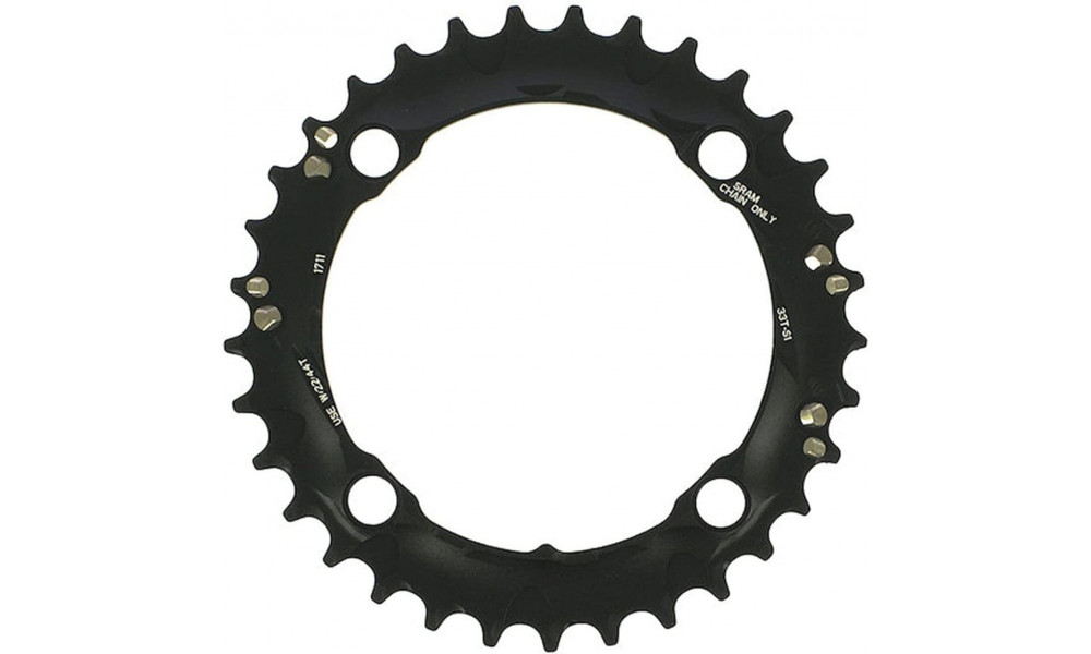 Chainring SRAM MTB BB30 120mm alu 2x10-speed 42T black 