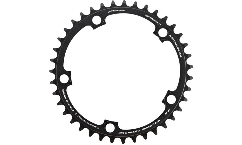 Chainring SRAM Road Red 22/Force 22 X-Glide R 130mm alu 2x11-speed 39T black 