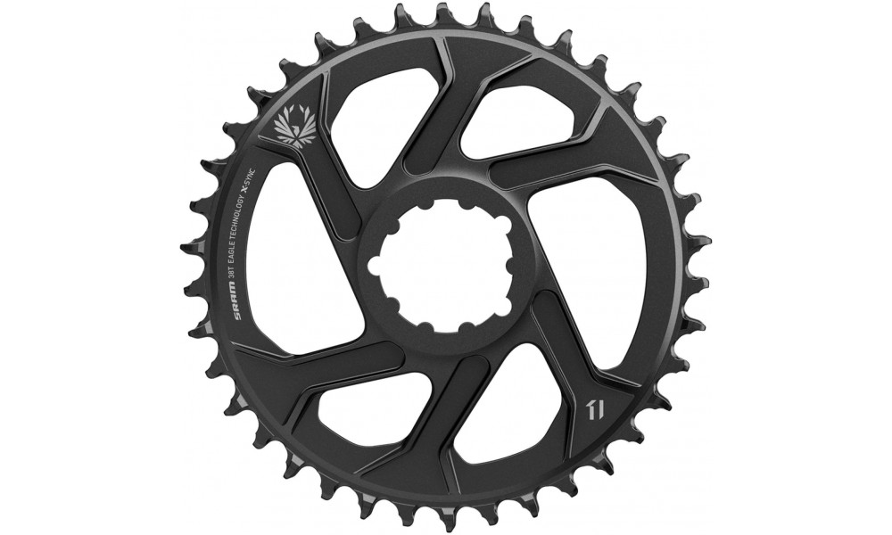 Chainring SRAM MTB Eagle X-Sync2 Direct Mount alu 11-speed 6mm offset 38T black 