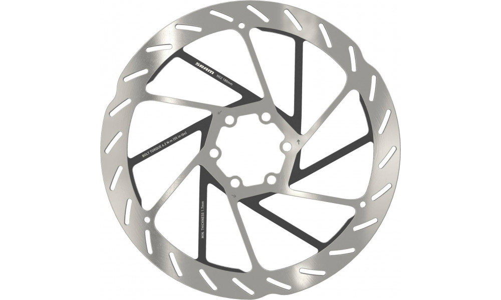 Disc brake rotor SRAM HS2 Rounded 180mm 6-bolt 