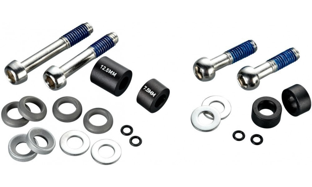 Disc brake caliper fixing bolts Avid stainless steel for front 180mm/rear 160mm Post Mount 20mm CPS+standard set 