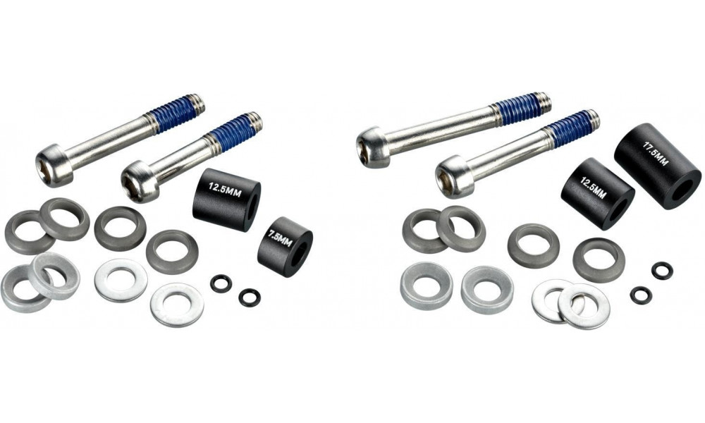 Disc brake caliper fixing bolts Avid titanium T25 front 180mm/rear 160mm PM 20mm standard set 