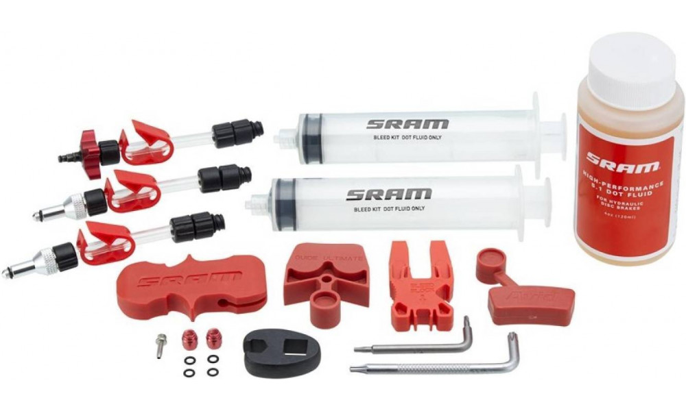 Brake bleeding kit SRAM Standard DOT 5.1 for X0/XX/ Guide/Level/Code/HydroR/G2 without oil 