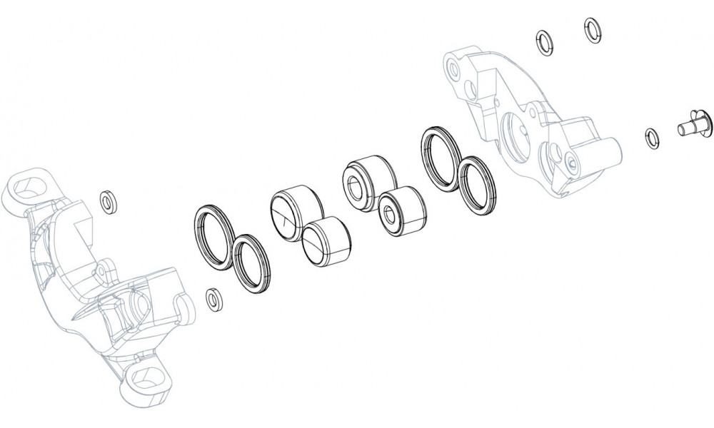 Disc brake caliper service kit SRAM pistons, seals and o-rings for Guide R/RS/RSCA1-B1/G2 RSC/ULT A1/G2 R/RS A1 