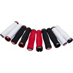 Grips SRAM 129mm Contour Foam Lock-on single clamp black-red
