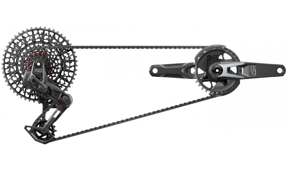 Groupset SRAM X0 Eagle T-Type AXS DUB Wide 1x12-speed 32Tx10-52T 