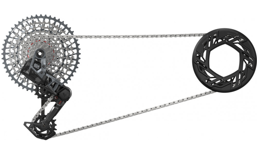 Комплект деталей групповой трансмиссии SRAM GX Eagle T-Type AXS E-MTB 104BCD 1x12-speed 165mm 