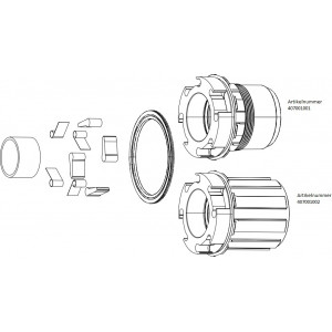 Freehub body SRAM for 900 XDR 11/12-speed