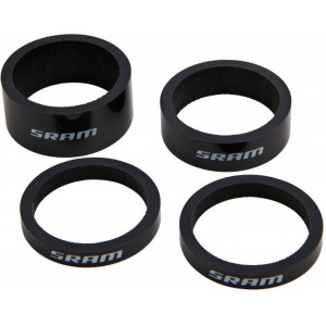 Headset spacer set SRAM UD Carbon black logo (5 pcs.)