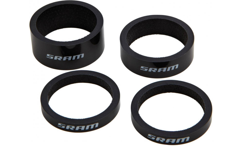 Headset spacer set SRAM UD Carbon black logo (5 pcs.) 