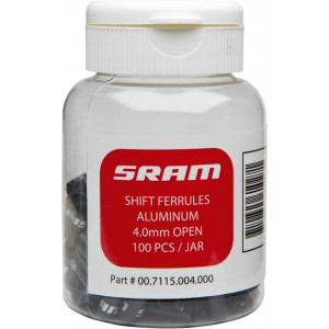 Shifter outer casing caps SRAM 4mm short nose black bottle (100 pcs.)