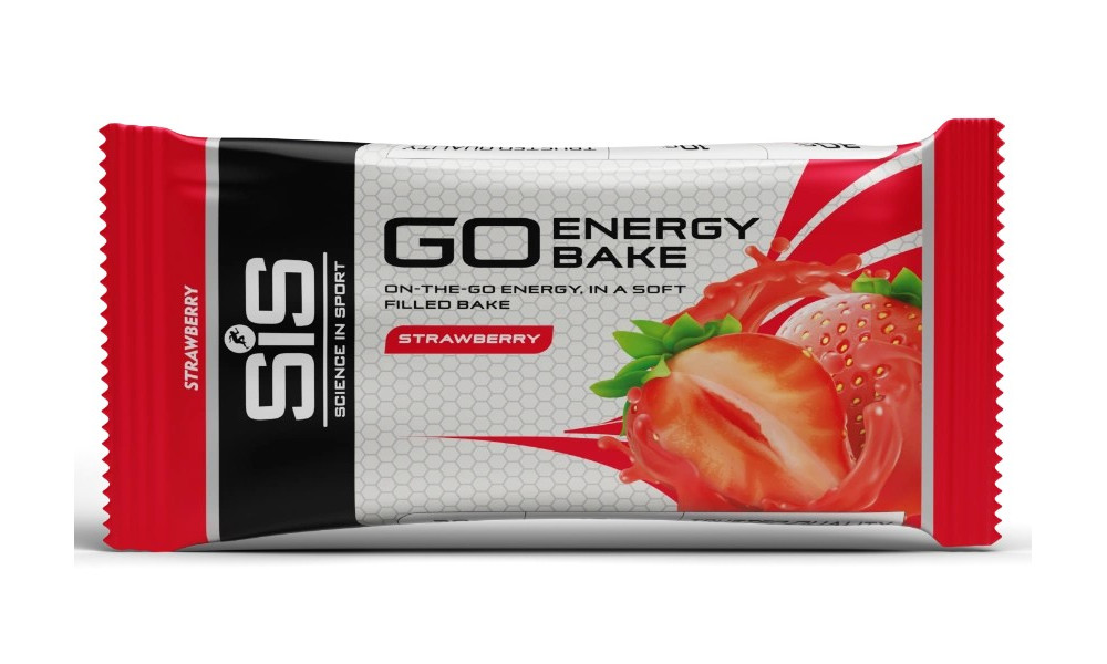 Энергетический батончик SiS Go Energy Bake Strawberry 50g - 4