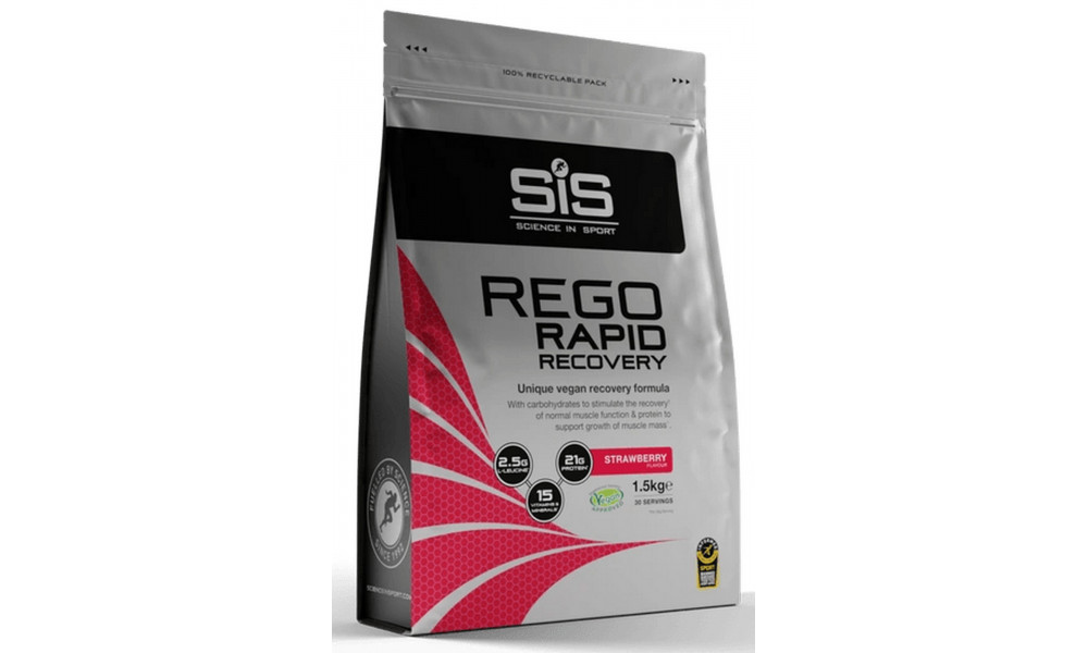 Питание для спорта в порошке SiS Rego Rapid Recovery Strawberry 1.5kg 