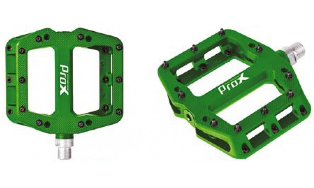 Педали ProX Base Pro 26 plastic Pins axle Cr-Mo green 