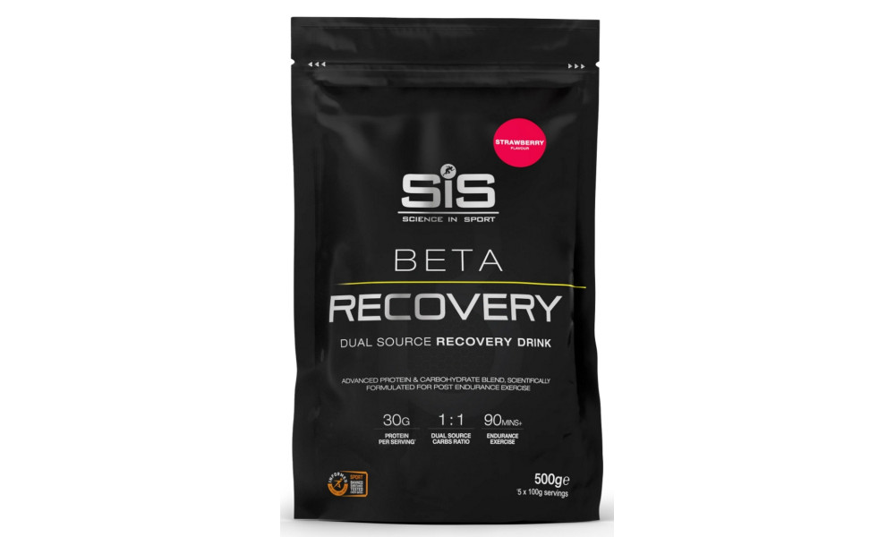 Пищевая добавка порошковая SiS Beta Recovery Strawberry 500g 