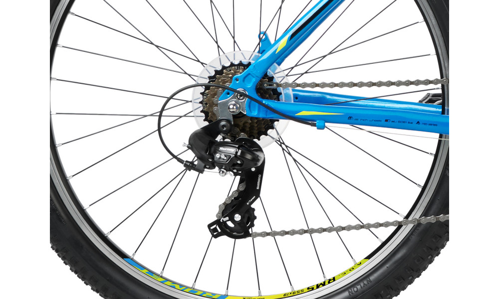 Bicycle Romet Rambler R6.0 JR 26" 2023 blue-green-black - 7