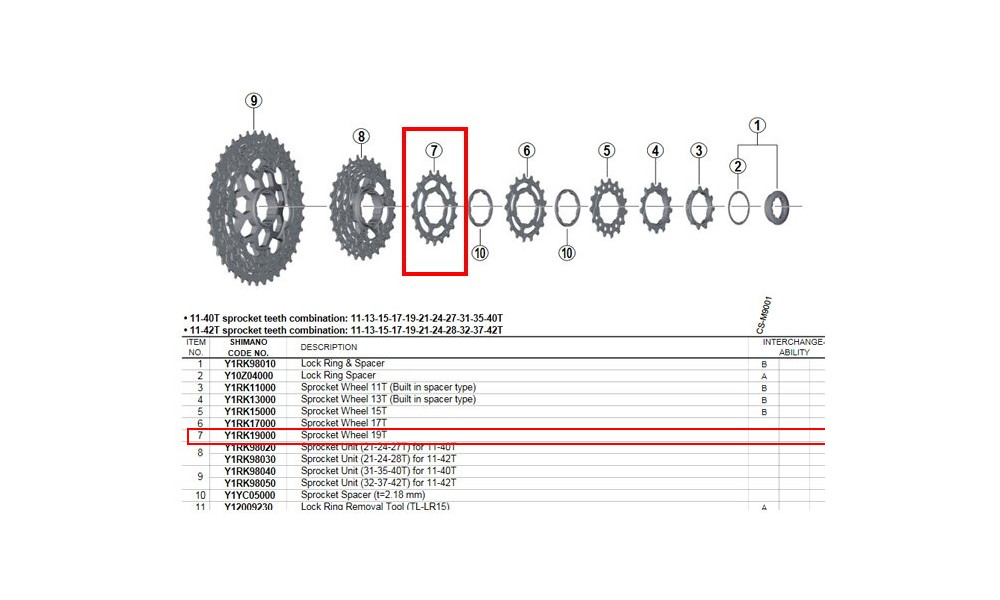 Звездочка Shimano XT CS-M8000 - 2