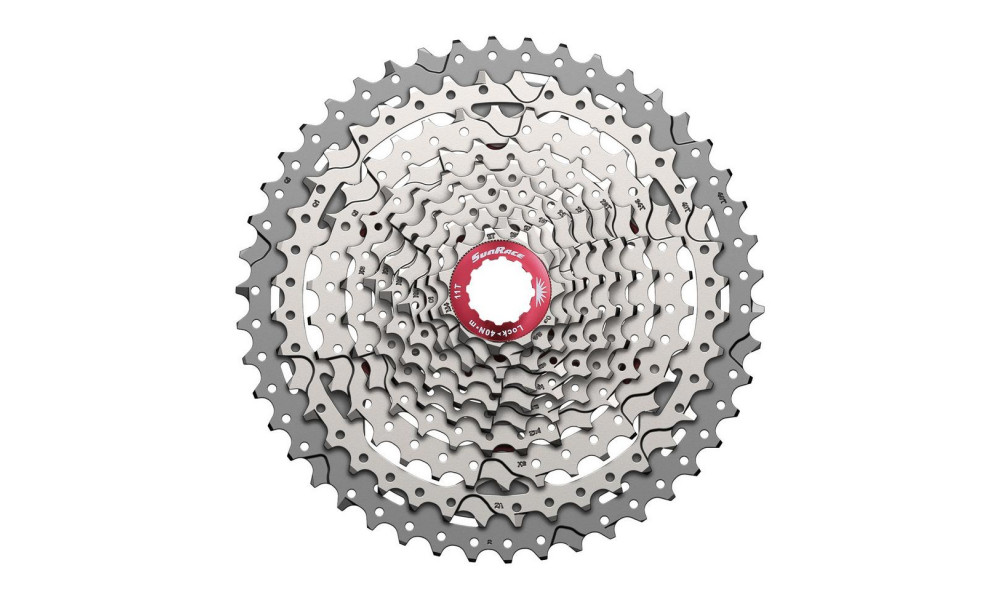 Cassette SunRace CSMX3 10-speed metallic-11-42T - 1