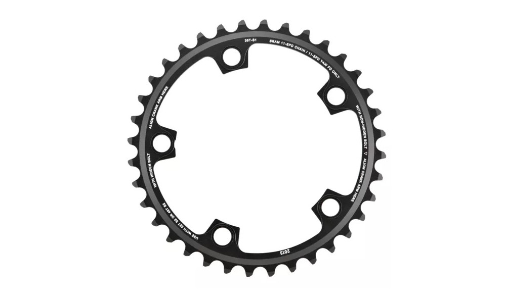 Передняя звезда SRAM Road Red22/Force22/Rival22 X-Glide R 110mm alu 11-speed 36T black 