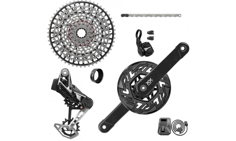 Комплект деталей групповой трансмиссии SRAM XX Eagle T-Type AXS E-MTB 104BCD 1x12-speed 165mm 