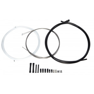 Shifting and brake cable kit with housing SRAM Pro Road and MTB slick stainless white