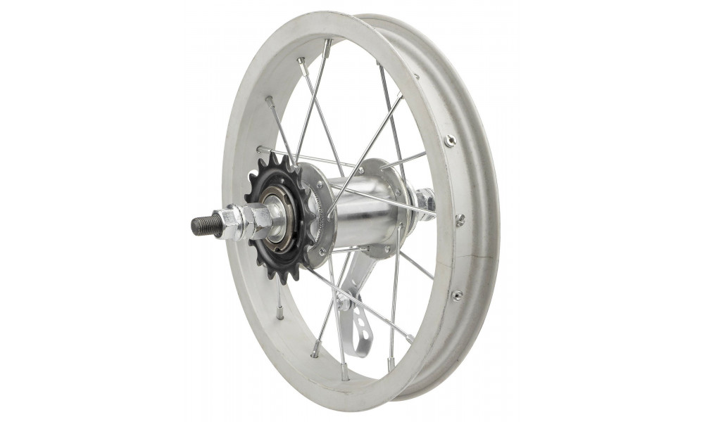 Rear wheel 12" single speed hub, wide alloy singlewall rim - 1