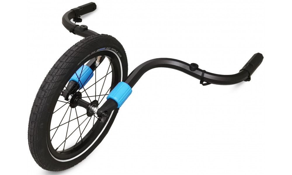 Support wheel kit Cube Jogger for Kids Trailer Double CMPT black - 2