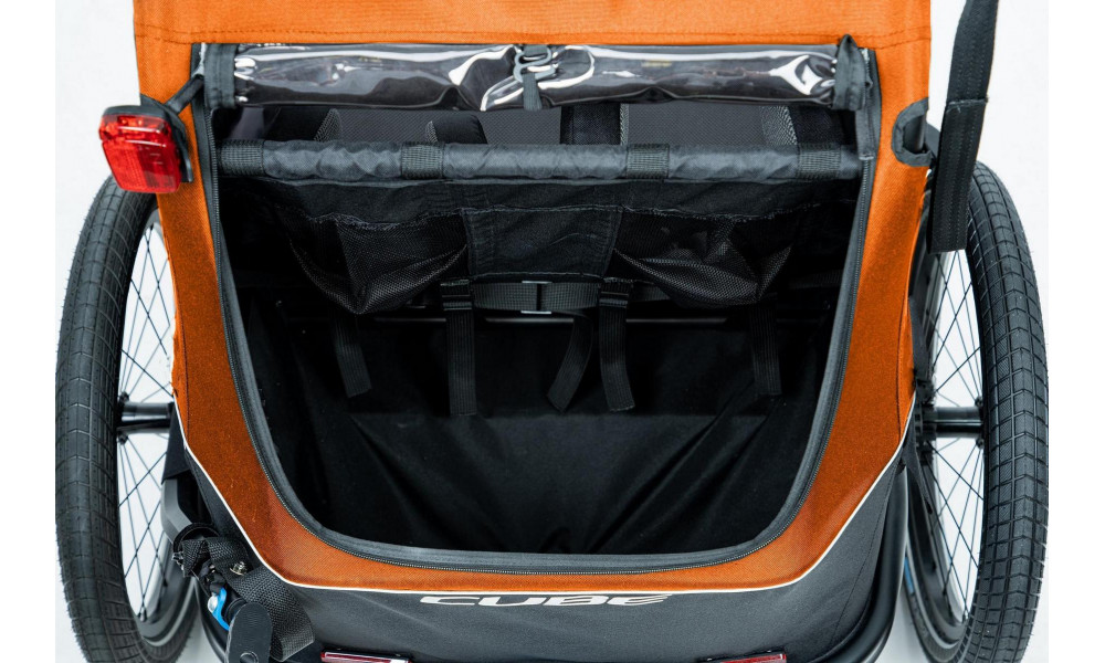 Bicycle trailer Cube Kids Double CMPT X Actionteam grey'n'orange - 4