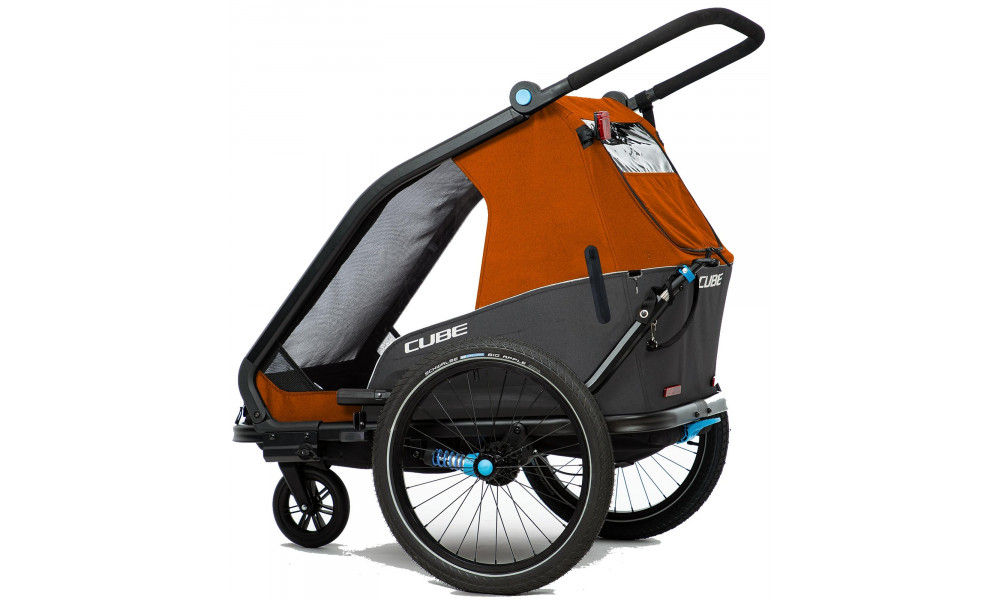 Прицеп Cube Kids Double CMPT X Actionteam grey'n'orange - 9