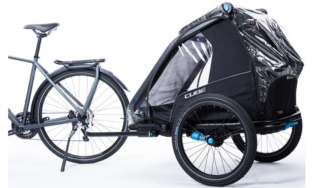 Чехол от дождя Cube for Kids Trailer Double CMPT transparent - 2