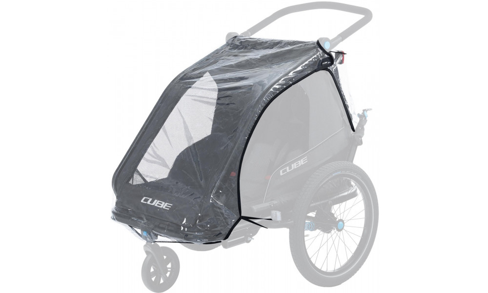 Raincover Cube for Kids Trailer Double CMPT transparent - 3