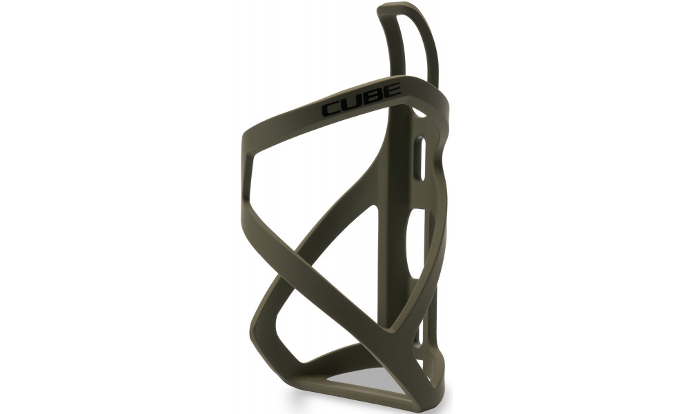 Bottle cage Cube HPP Left-Hand Sidecage matt dustyolive'n'glossy black 