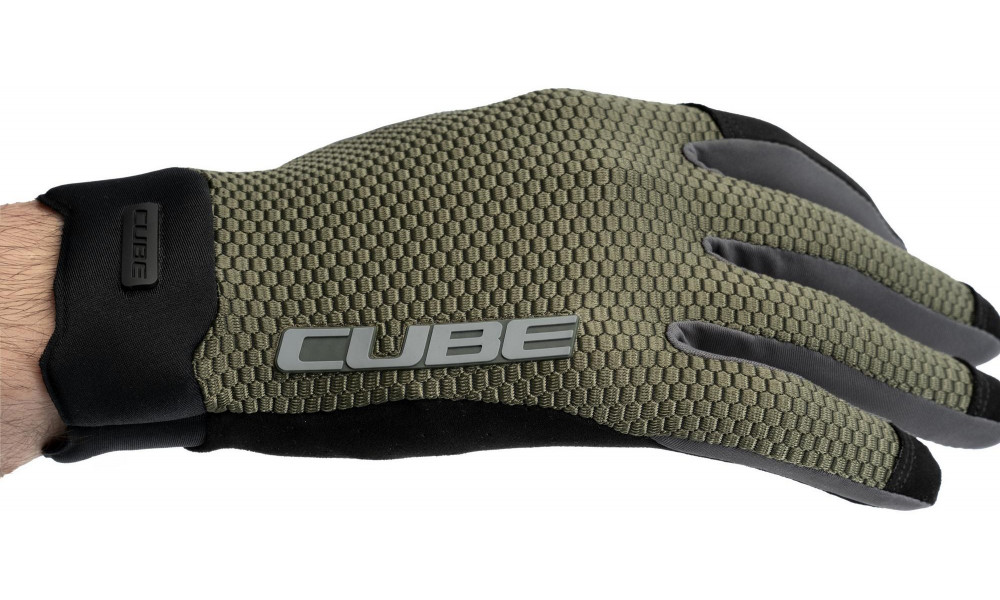 Gloves Cube Gravity Long TM olive'n'grey - 3