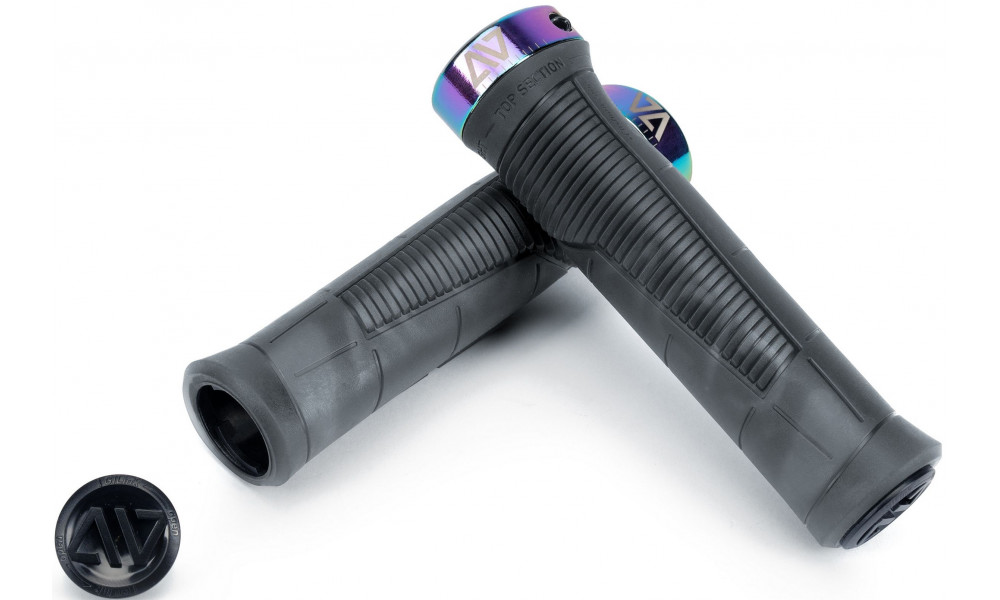 Grips ACID Endure 138mm Lock-on translucent black 'n' oilslick - 1