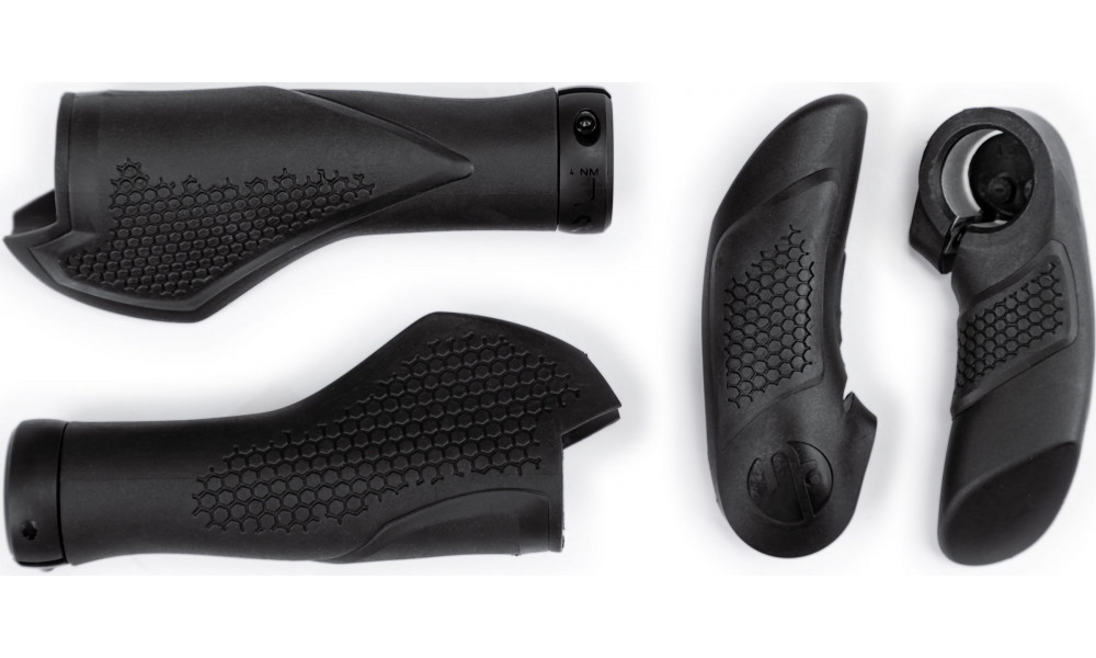 Ручки руля Natural Fit Comfort Lock-on with bar ends black - 1