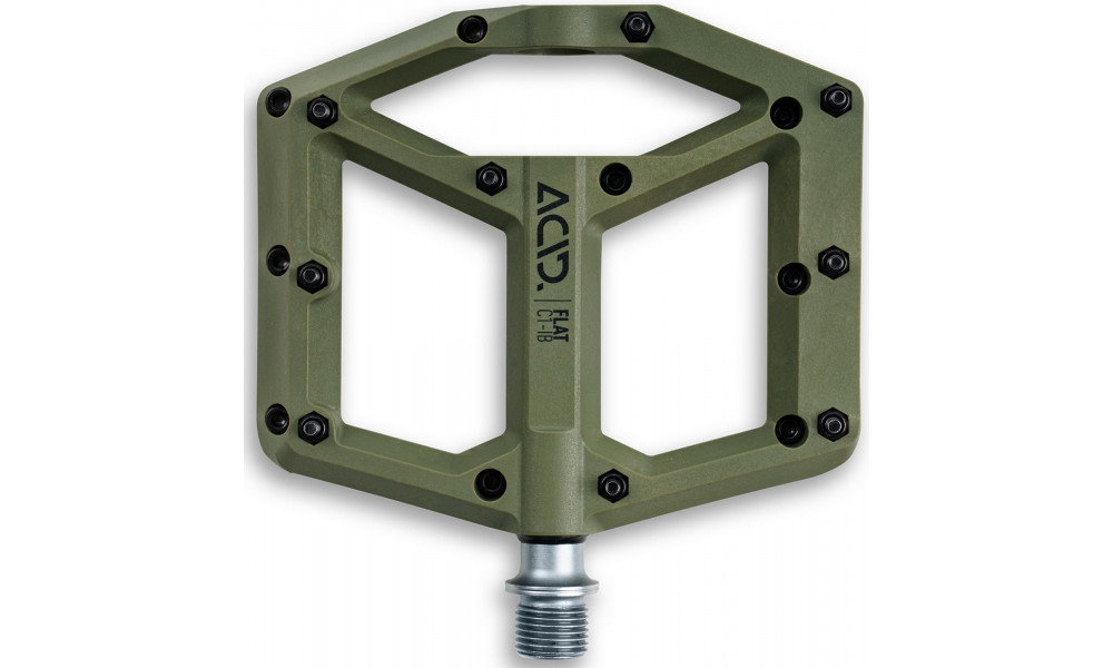 Педали ACID Flat C1-IB plastic olive green - 2