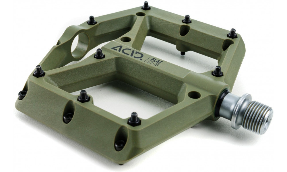 Педали ACID Flat C1-IB plastic olive green - 3