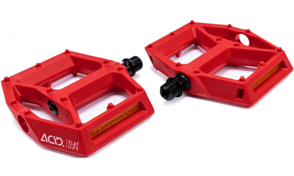 Pedals ACID Flat C2-ZP R plastic red - 1