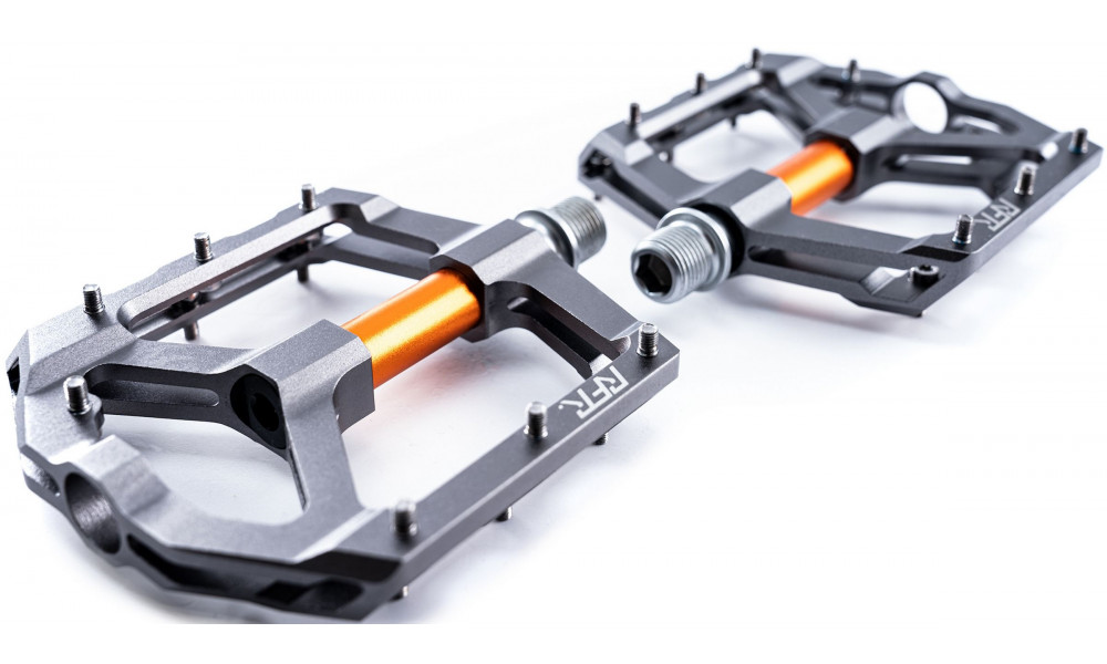 Pedals RFR Flat SLT 2.0 Alu grey'n'orange - 1