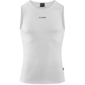 Baselayer shirt Cube Mesh Sleeveless white
