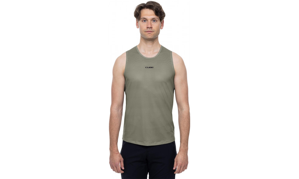 Baselayer shirt Cube Mesh Sleeveless olive - 5