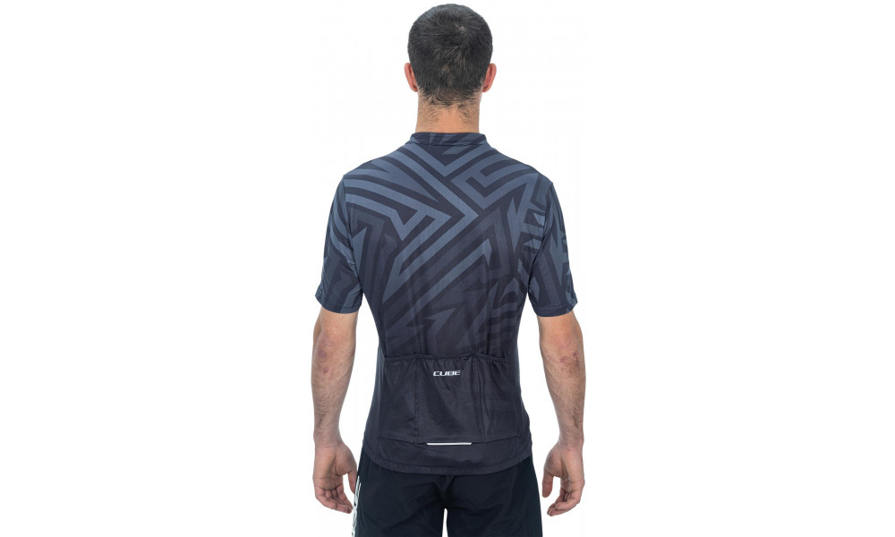 Jersey Cube MTB CMPT S/S Full Zip black'n'grey - 4